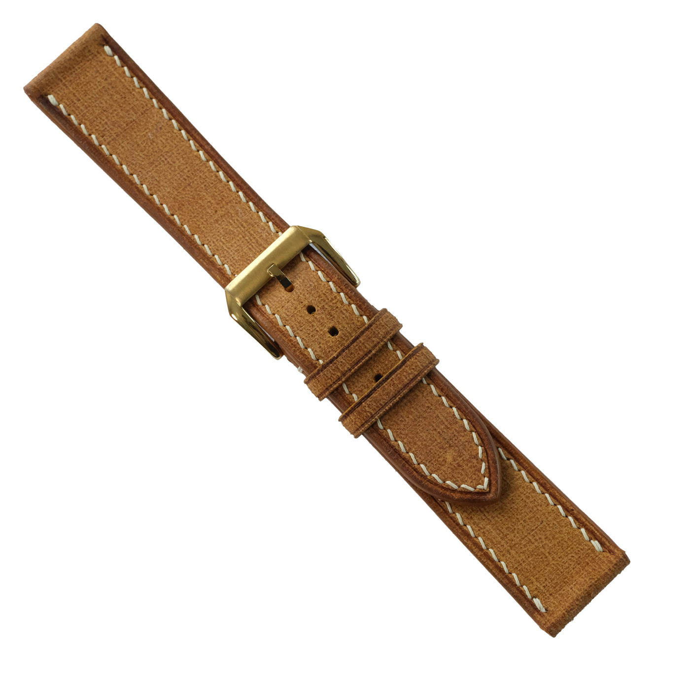 Flat Tan Babele Calfskin Leather Watch Strap