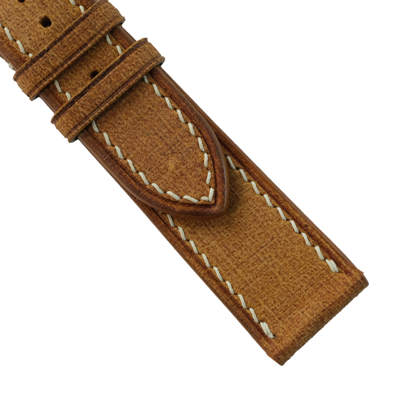 Flat Tan Babele Calfskin Leather Watch Strap