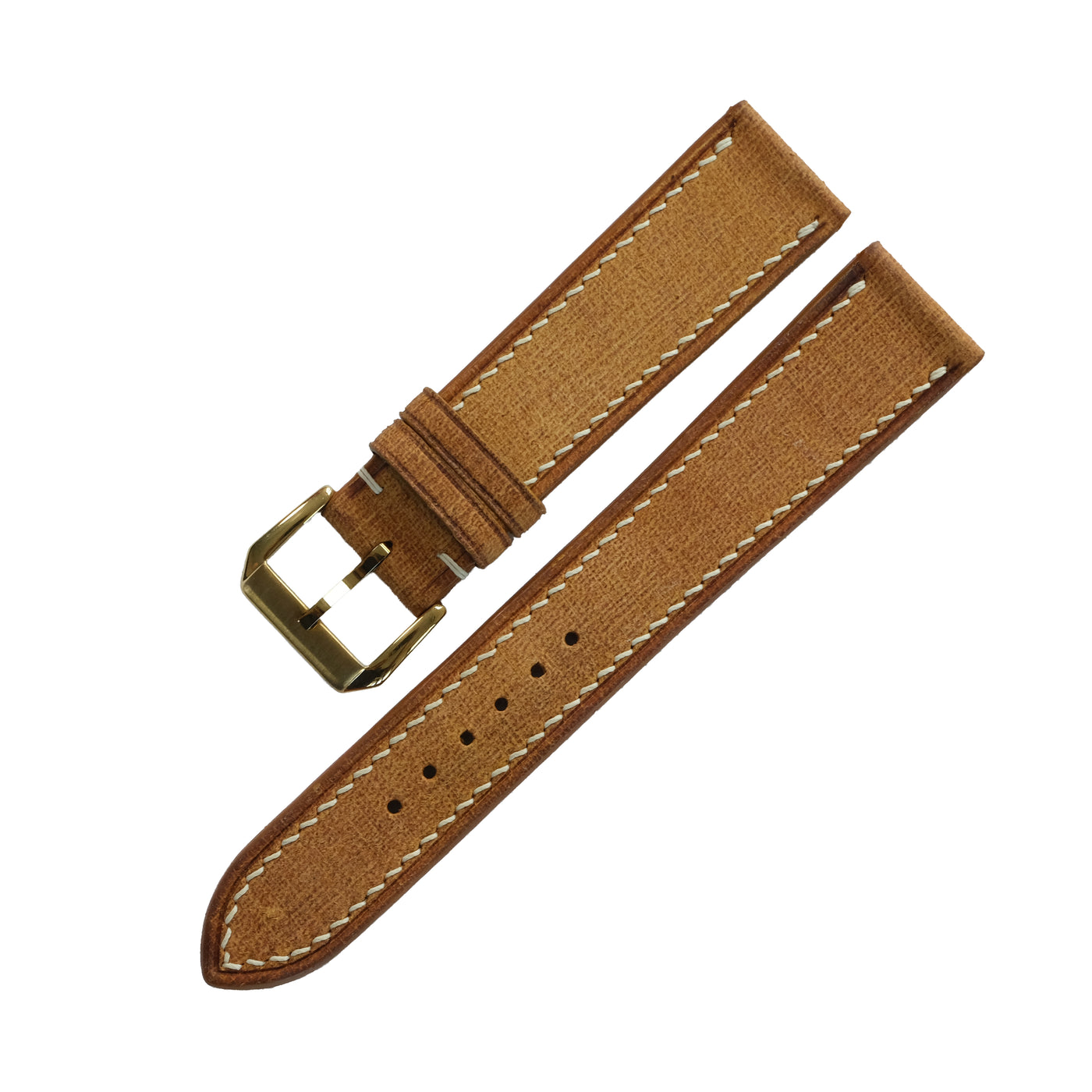 Flat Tan Babele Calfskin Leather Watch Strap