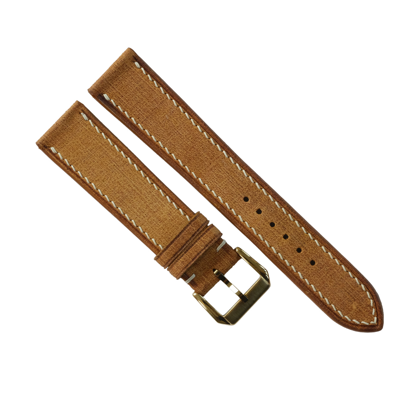 Flat Tan Babele Calfskin Leather Watch Strap