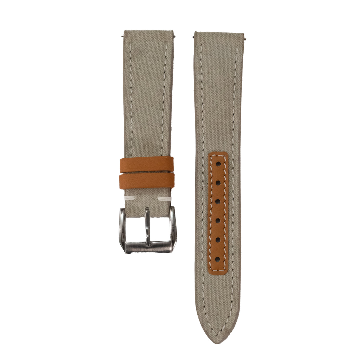 Stone Grey Canvas Watch Strap