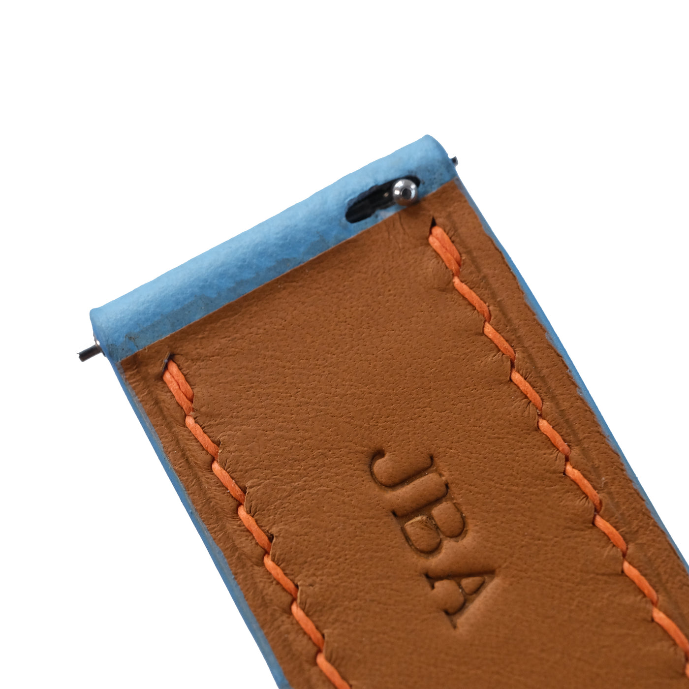Flat Sky Blue Epsom Calfskin Leather Watch Strap