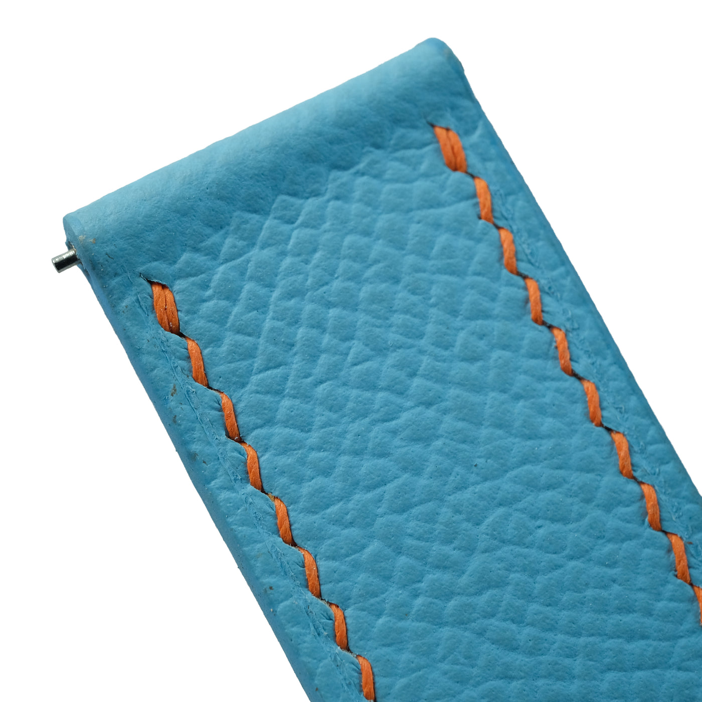 Flat Sky Blue Epsom Calfskin Leather Watch Strap