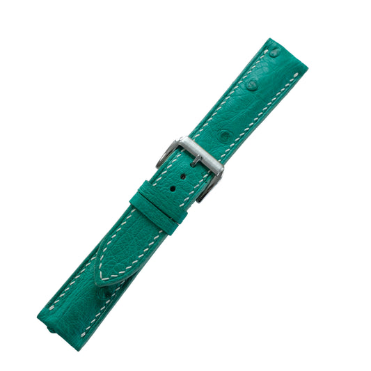 Emerald Green Ostrich Watch Strap