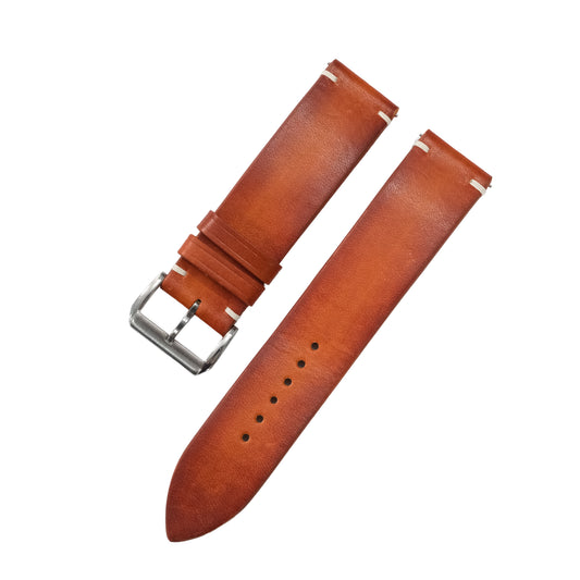 Cognac Patina Leather Watch Strap